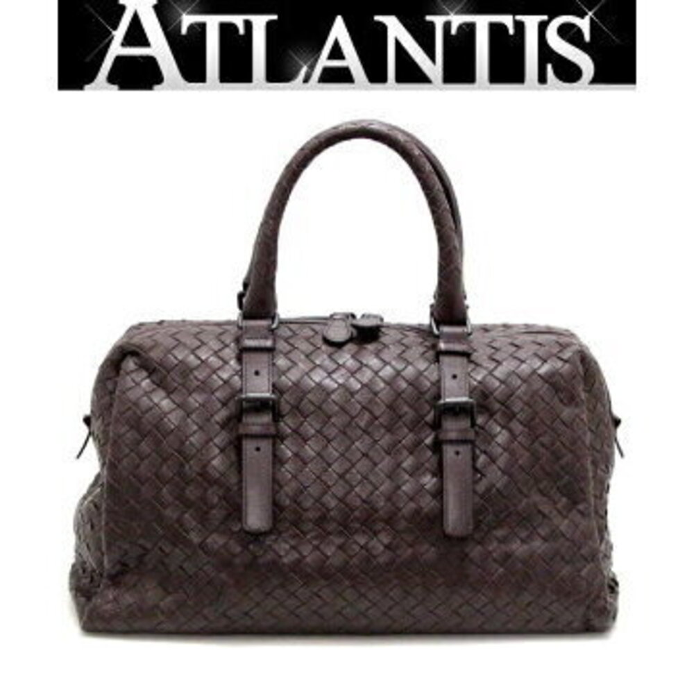Bottega Veneta Boston bag brown intrecciato leather